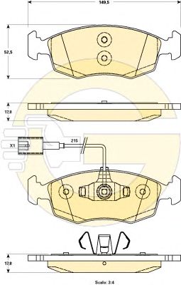 GIRLING 6118992 -  Комплект тормозных колодок, дисковый тормоз