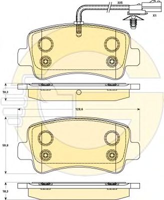 GIRLING 6119031 -  Комплект тормозных колодок, дисковый тормоз