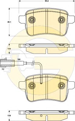 GIRLING 6119054 -  Комплект тормозных колодок, дисковый тормоз