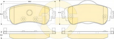 GIRLING 6119171 -  Комплект тормозных колодок, дисковый тормоз