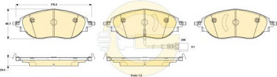 GIRLING 6119184 -  Комплект тормозных колодок, дисковый тормоз