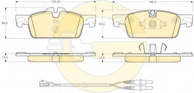 GIRLING 6119292 -  Комплект тормозных колодок, дисковый тормоз