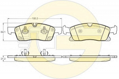 GIRLING 6119462 -  Комплект тормозных колодок, дисковый тормоз