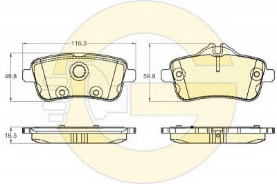 GIRLING 6119471 -  Комплект тормозных колодок, дисковый тормоз
