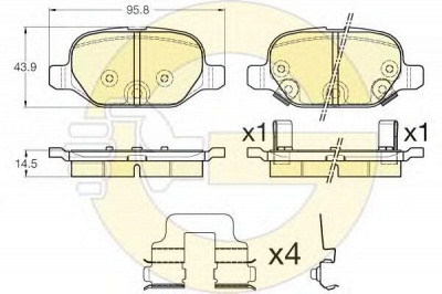 GIRLING 6119501 -  Комплект тормозных колодок, дисковый тормоз