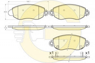GIRLING 6120063 -  Комплект тормозных колодок, дисковый тормоз