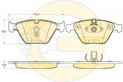 GIRLING 6120212 -  Комплект тормозных колодок, дисковый тормоз