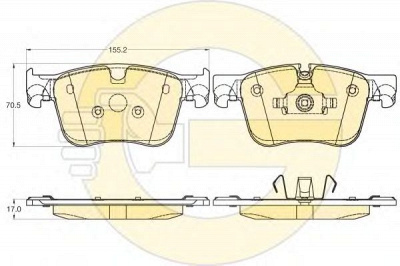GIRLING 6120352 -  Комплект тормозных колодок, дисковый тормоз