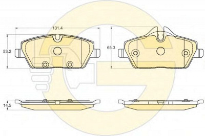 GIRLING 6120381 -  Комплект тормозных колодок, дисковый тормоз