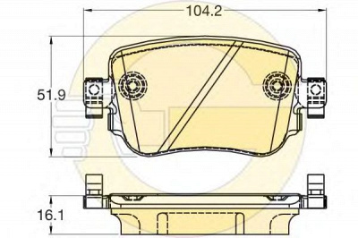 GIRLING 6120421 -  Комплект тормозных колодок, дисковый тормоз