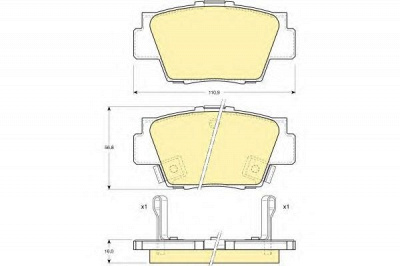 GIRLING 6130399 -  Комплект тормозных колодок, дисковый тормоз