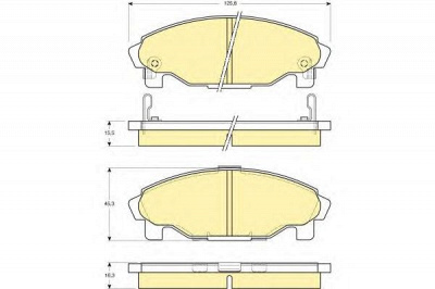 GIRLING 6130719 -  Комплект тормозных колодок, дисковый тормоз