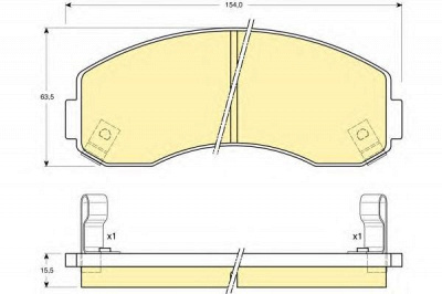GIRLING 6131459 -  Комплект тормозных колодок, дисковый тормоз