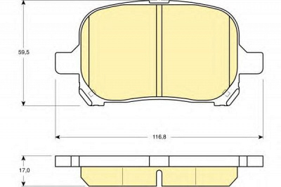 GIRLING 6131529 -  Комплект тормозных колодок, дисковый тормоз