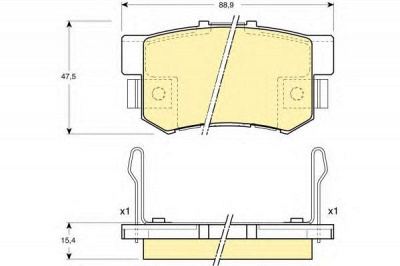 GIRLING 6131549 -  Комплект тормозных колодок, дисковый тормоз