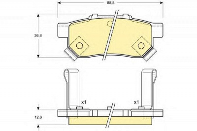 GIRLING 6131609 -  Комплект тормозных колодок, дисковый тормоз