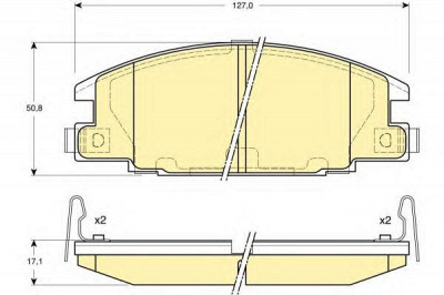 GIRLING 6131619 -  Комплект тормозных колодок, дисковый тормоз