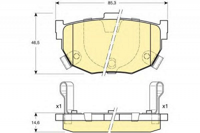 GIRLING 6131709 -  Комплект тормозных колодок, дисковый тормоз