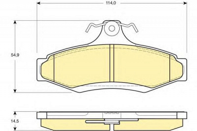 GIRLING 6131721 -  Комплект тормозных колодок, дисковый тормоз