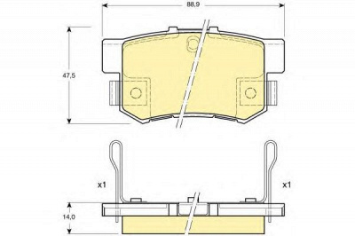 GIRLING 6131759 -  Комплект тормозных колодок, дисковый тормоз