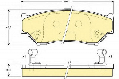 GIRLING 6131829 -  Комплект тормозных колодок, дисковый тормоз