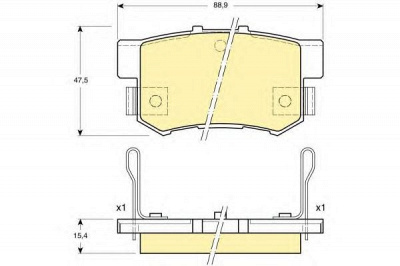 GIRLING 6131919 -  Комплект тормозных колодок, дисковый тормоз