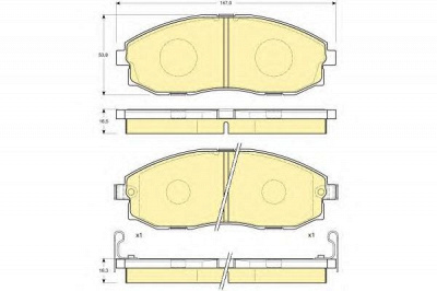 GIRLING 6132019 -  Комплект тормозных колодок, дисковый тормоз