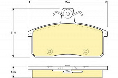 GIRLING 6132021 -  Комплект тормозных колодок, дисковый тормоз