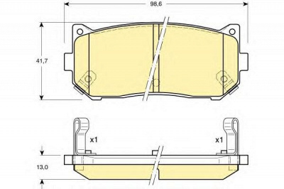 GIRLING 6132039 -  Комплект тормозных колодок, дисковый тормоз