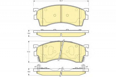 GIRLING 6132099 -  Комплект тормозных колодок, дисковый тормоз