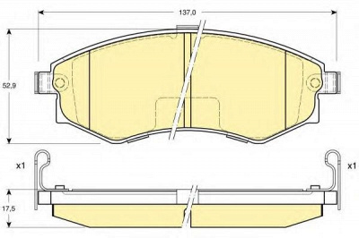 GIRLING 6132119 -  Комплект тормозных колодок, дисковый тормоз