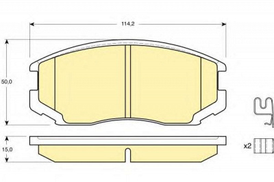 GIRLING 6132149 -  Комплект тормозных колодок, дисковый тормоз
