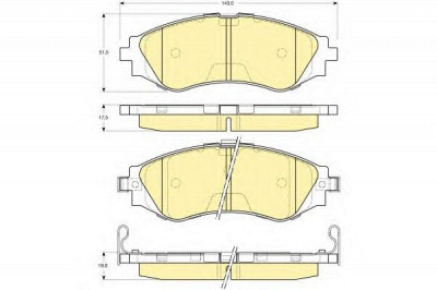 GIRLING 6132169 -  Комплект тормозных колодок, дисковый тормоз