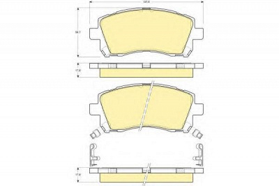 GIRLING 6132179 -  Комплект тормозных колодок, дисковый тормоз
