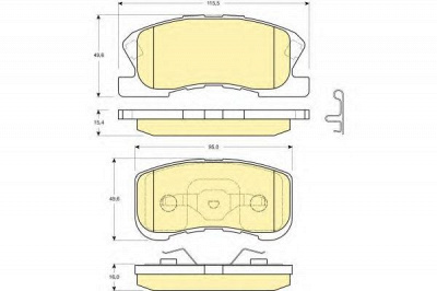 GIRLING 6132209 -  Комплект тормозных колодок, дисковый тормоз