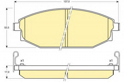 GIRLING 6132329 -  Комплект тормозных колодок, дисковый тормоз