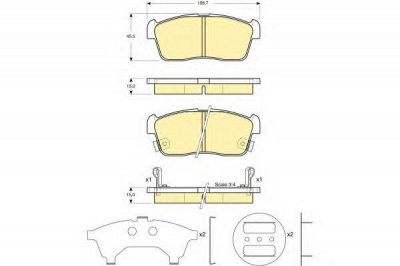 GIRLING 6132369 -  Комплект тормозных колодок, дисковый тормоз