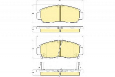 GIRLING 6132409 -  Комплект тормозных колодок, дисковый тормоз
