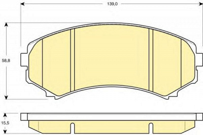 GIRLING 6132469 -  Комплект тормозных колодок, дисковый тормоз