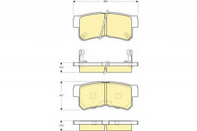 GIRLING 6132589 -  Комплект тормозных колодок, дисковый тормоз