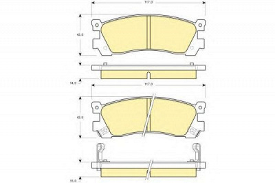 GIRLING 6132649 -  Комплект тормозных колодок, дисковый тормоз