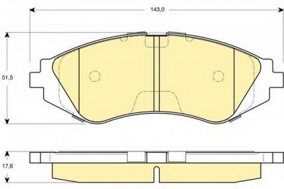GIRLING 6132659 -  Комплект тормозных колодок, дисковый тормоз