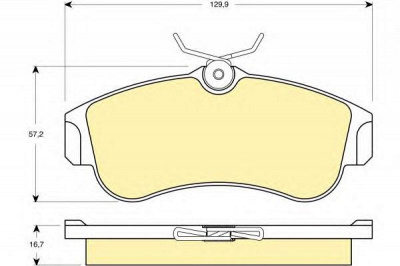 GIRLING 6132711 -  Комплект тормозных колодок, дисковый тормоз