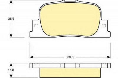 GIRLING 6132789 -  Комплект тормозных колодок, дисковый тормоз