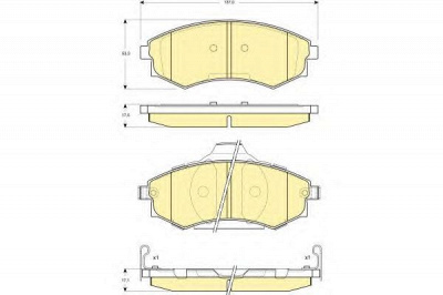 GIRLING 6132839 -  Комплект тормозных колодок, дисковый тормоз