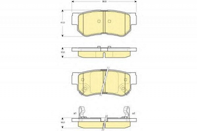 GIRLING 6132849 -  Комплект тормозных колодок, дисковый тормоз