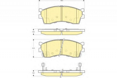 GIRLING 6132859 -  Комплект тормозных колодок, дисковый тормоз