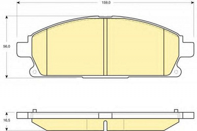 GIRLING 6132939 -  Комплект тормозных колодок, дисковый тормоз