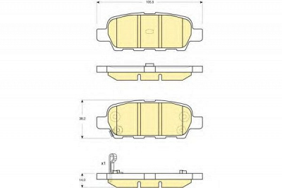 GIRLING 6132949 -  Комплект тормозных колодок, дисковый тормоз