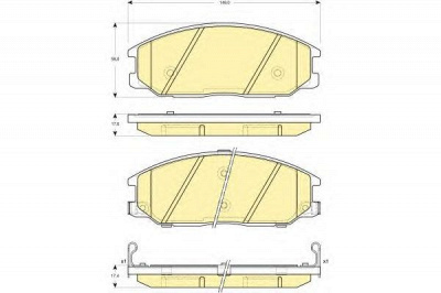 GIRLING 6132979 -  Комплект тормозных колодок, дисковый тормоз